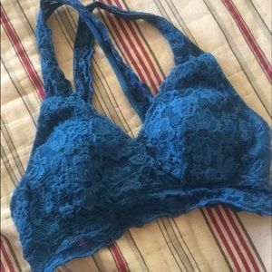 blue bralette
